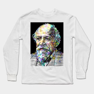 ROBERT BROWNING watercolor and ink portrait Long Sleeve T-Shirt